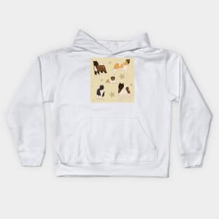 Akita American Pattern Creme Kids Hoodie